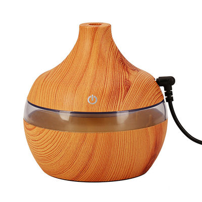 小サイズ 300ml 木の穀物 冷たい霧室湿気化器 色の変化 LEDライト