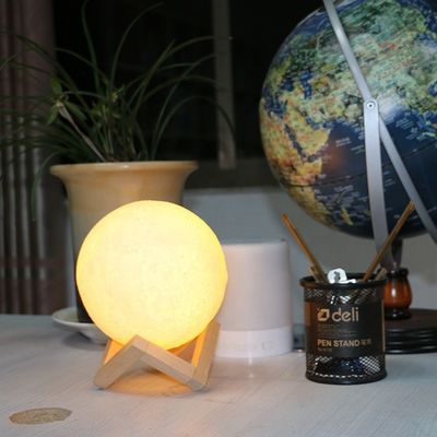 調節可能なタッチ制御 リモート PLA 3D プリント 月ランプ 寿命 10000 時間
