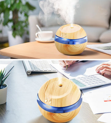 3W ポータブル 130ml ウッドグレーン ミニ 超音波アトマイザー USB 空気湿気器