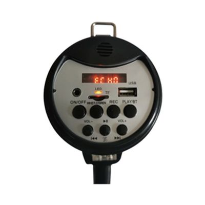 50W 大電力 プラスチック式 手持ち式 黒色 メガフォン 音楽サイレン 多機能機能