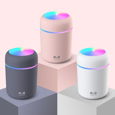5Vポータブルミニエアクーラー 色の変化 LEDライトと超音波湿化