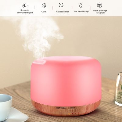 12Wポータブル 小型 300ml 木の穀物 超音波空気湿化器 アロマディフューザー