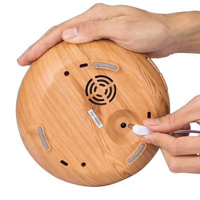 550ml エッセンシャルオイルアロマテラピー Diffuser for Home App-Controlled 12W パワー 木製 トップ