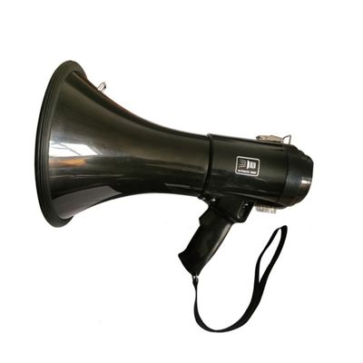 光入力 黒 50W 手持ち携帯録音メガフォン 軍事演習用
