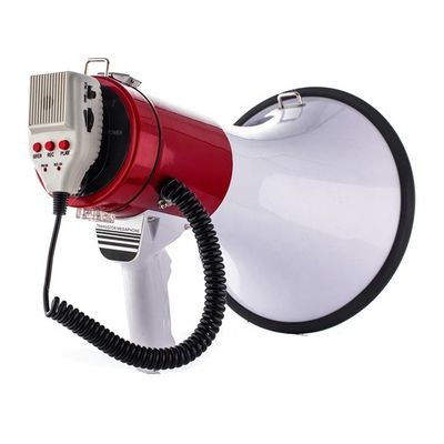 外部50Wレコーディングメガフォン 1500mまでの長距離とレコーディング機能